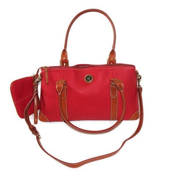 Dooney & Bourke Handbags - Dooney & Bourke Domed Satchel and Wristlet Red